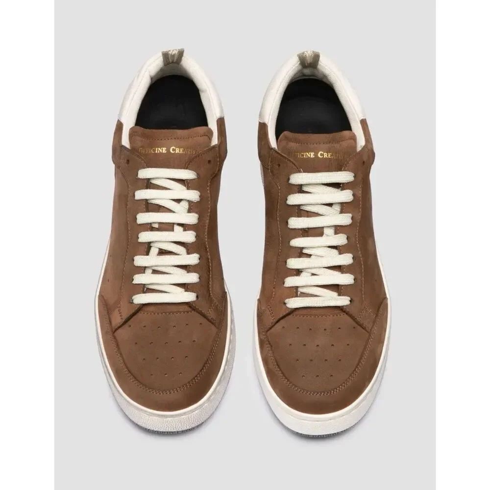 Officine Creative THE ANSWER 002 Brown Leather and Suede Sneakers NWT Size 40/US